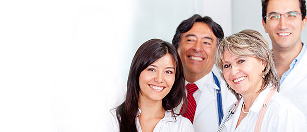 Happy family with clean teeth